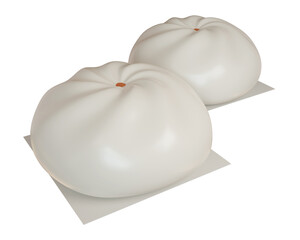 3d rendering stuffed steamed buns