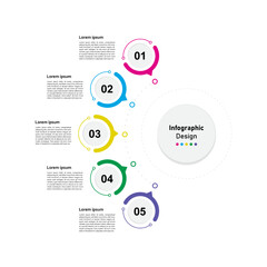 Colorful abstract business infographic template