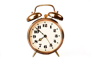 vintage alarm clock isolated