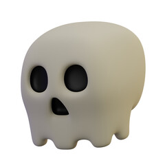 Obraz premium 3D render Illustration icon halloween skull