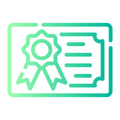 certificate gradient icon