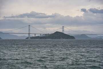 来島海峡大橋, 空, 建築, 橋, 海, 吊り橋, 建造, 交通, 道, 旅行, シティ, 入り口, 海, 風景, 景色, 入り江