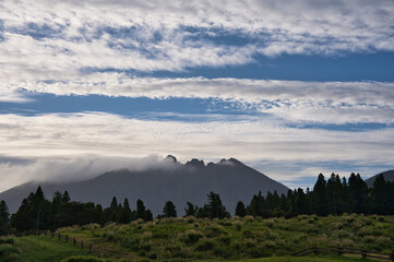 阿蘇, 風景, 空, 自然, 山, 雲, 緑, 旅行, 全景, ヒル, 森, 頂点, 草
