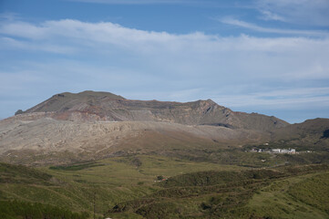 草千里, 風景, 空, 自然, 阿蘇, 山, 野原, 雲, サマータイム, 緑, 牧草地, ヒル, いなか, ルーラル, 山, 景色, 低地, 秋, 旅行