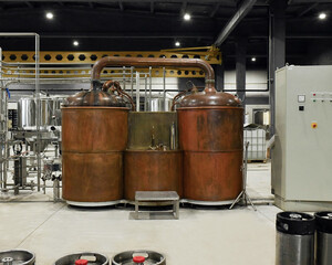 beer brewery dark light production business wort yeast fermentation hops malt kegs bottle labels...