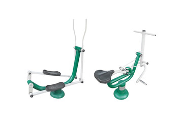 Exercise equipment isolated on white background, clipping path for design usage purpose