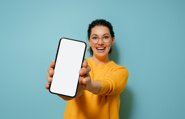 woman with smartphone