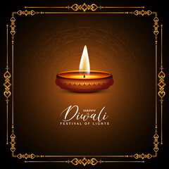 Happy Diwali Hindu traditional festival celebration decorative background design