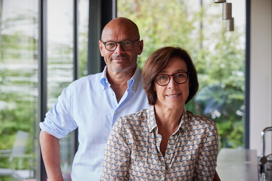 Smiling Senior Couple At Home