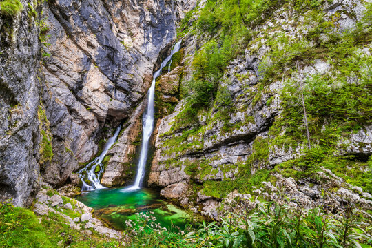 Slovenia, Long exposure of Slap Savica waterfall