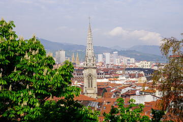 Fototapeta premium cityscape from Bilbao city, basque country, spain, travel destinations
