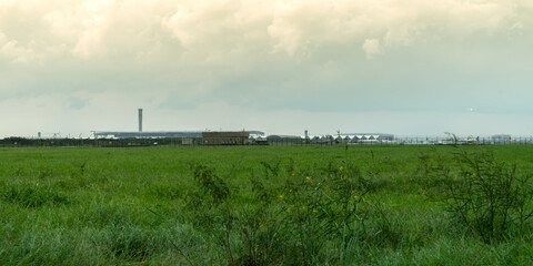 power station in the field