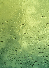 water drops on glass