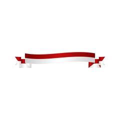 Red Modern Indonesian Flag Ribbon 14