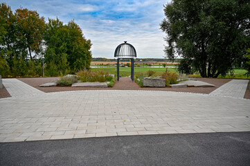 Beautiful entrace to public park in Kumla Sweden