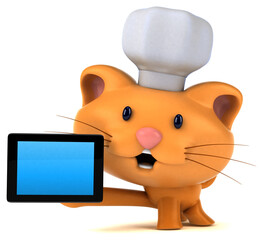 Fun cat - 3D Illustration