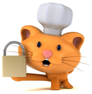 Fun cat - 3D Illustration