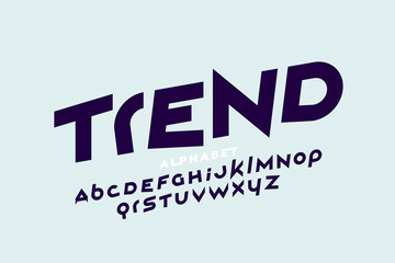 Obraz premium Modern font design alphabet letters, vector illustration