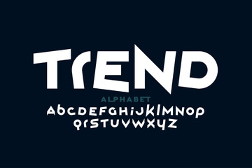 Modern font design alphabet letters, vector illustration