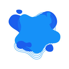Blue Abstract Blob Element 4