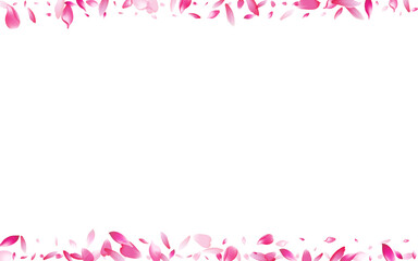 White Apple Petal Vector White Background. Pink