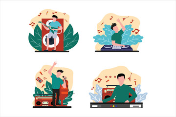 World Music Day Flat Design Illustration