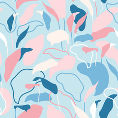 Organic shapes design for summer prints, cover, home deco wallpaper