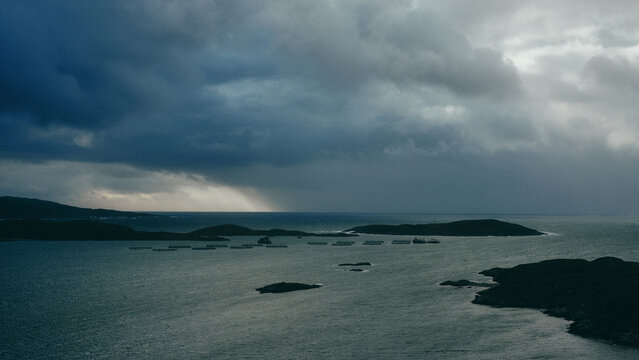 storm clouds over the sea
