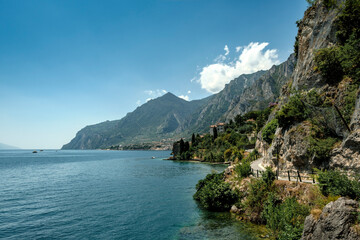View of Garda's lake during the summer, Italy