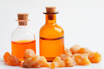 Frankincense or olibanum aromatic resin used in incense and perfumes.