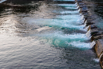 artificial river rapid in the city