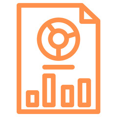 Fototapeta premium document diagram outline icon