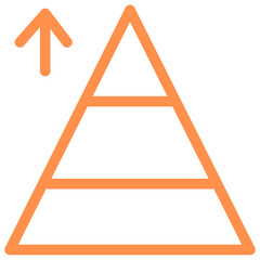 abstract pyramid outline icon