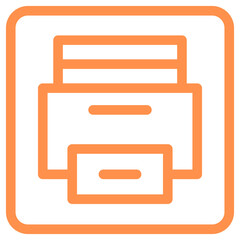 Fototapeta premium document printer printing outline icon