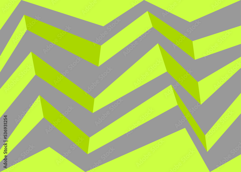 Poster abstract wallpaper with 3d zigzag stripes pattern