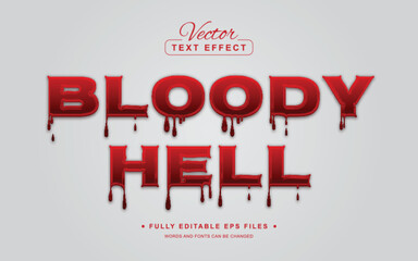 Vector Editable Text Effect in Bloody Style