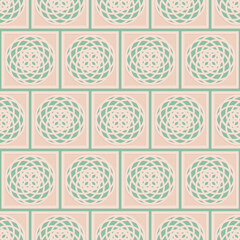 Beige green emerald arabic seamless pattern, elegant embossed background for design and decoration, oriental ornate pastel pattern