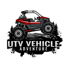 utv illustration logo design icon vector