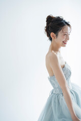 ウェディングドレスを着た花嫁