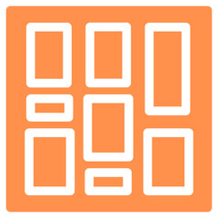 responsive wireframe masonry layout website icon