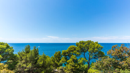 Fototapeta na wymiar Spectacular view of the Mediterranean Sea in Croatia in summer