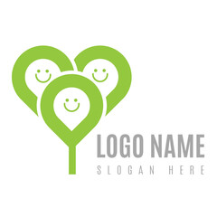 3 kids in heart shaped tree