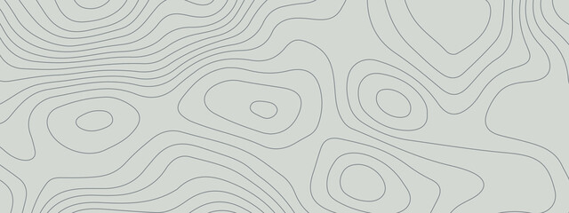 Black and white wave abstract topographic map contour, lines Pattern background. Topographic map and landscape terrain texture grid. Wavy banner and color geometric form. Vector illustration.