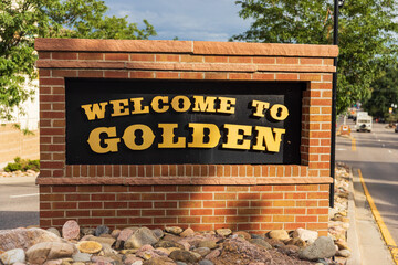 City of Golden Colorado city sign - obrazy, fototapety, plakaty