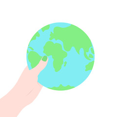 Earth. World vector illustration. Green day.