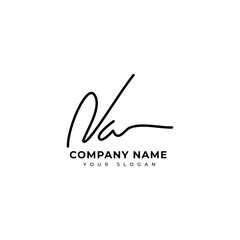 Na Initial signature logo vector design