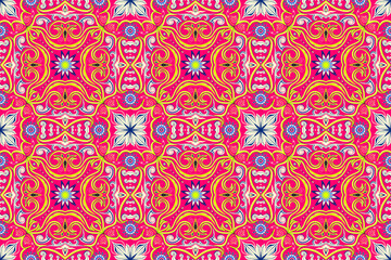 Ethnic oriental ikat pattern traditional Design for background,carpet,wallpaper,clothing,wrapping,batic,fabric,vector. Decorative strip for textiles.