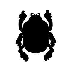 Egyptian Scarab flat black symbol