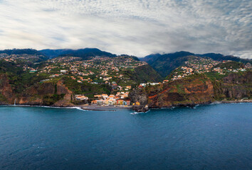 Fototapeta premium Aerial view of Ponta do Sol in Madeira island, Portugal