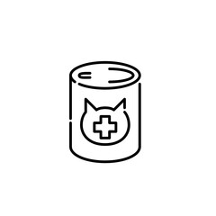Veterinarian diet canned cat food. Pixel perfect, editable stroke icon
